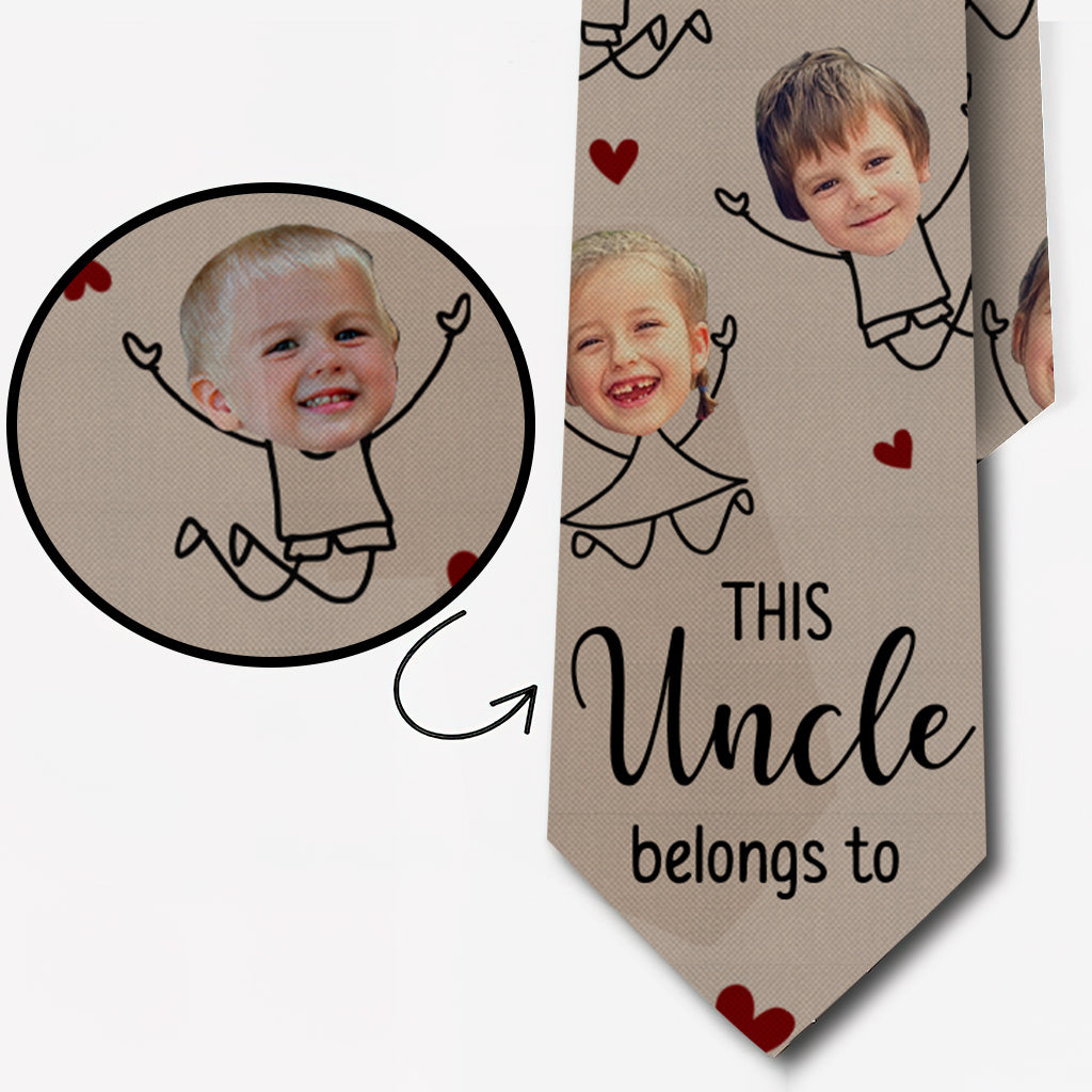 This Daddy Belongs To - Gift for dad, grandpa, uncle, brother, husband - Personalized Necktie