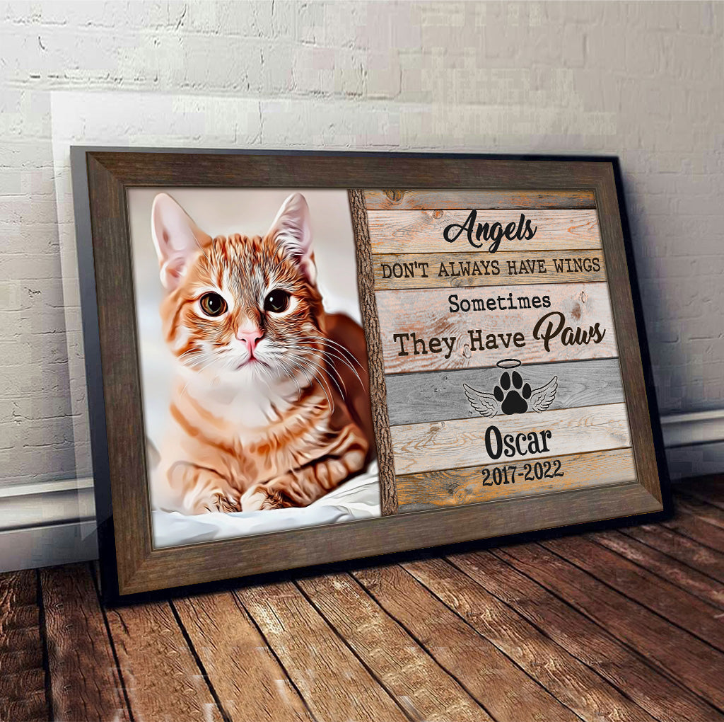 Angels Don't Always Have Wings - Personalized Dog Canvas And Poster