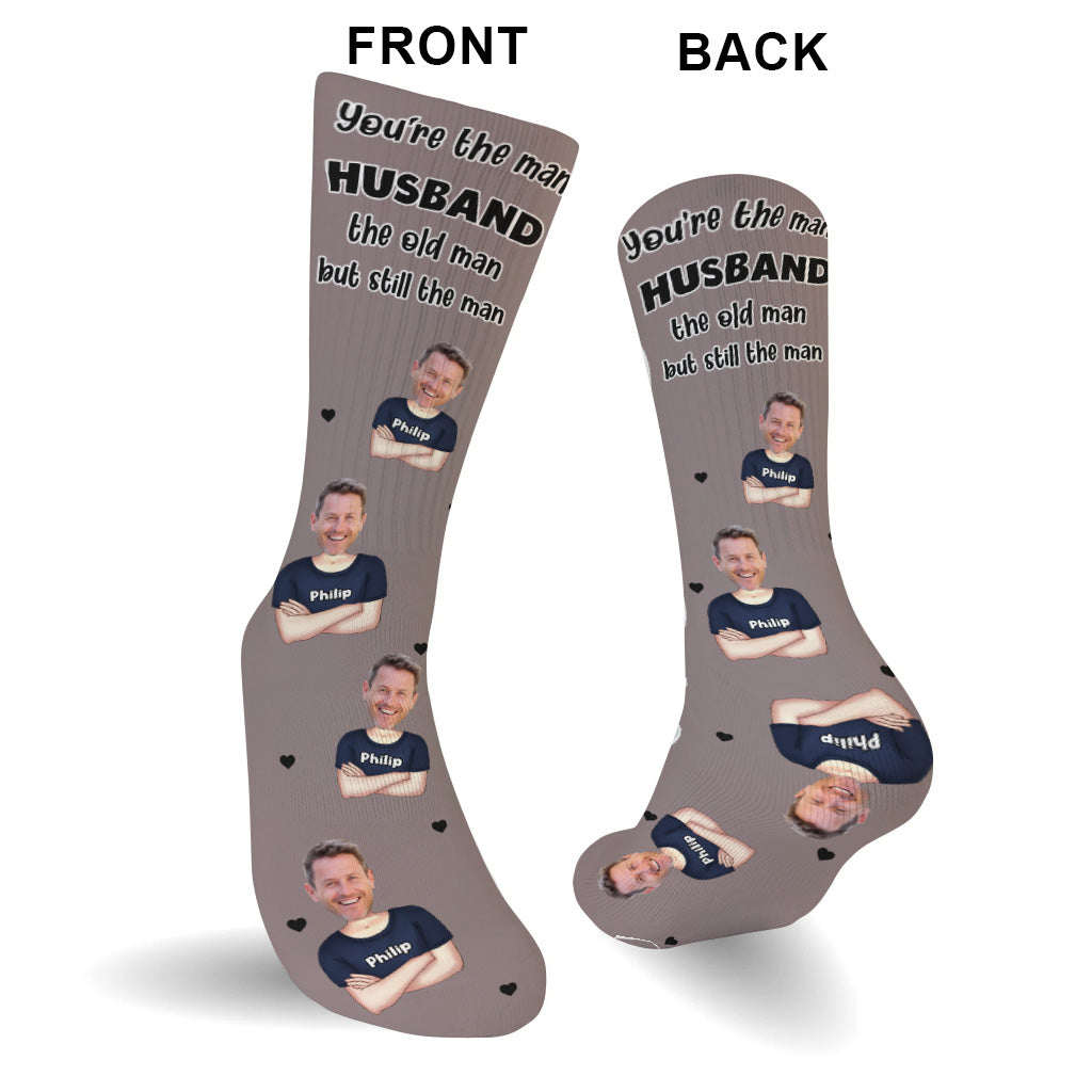 You're The Man - Gift for dad, grandpa, uncle, husband - Personalized Socks