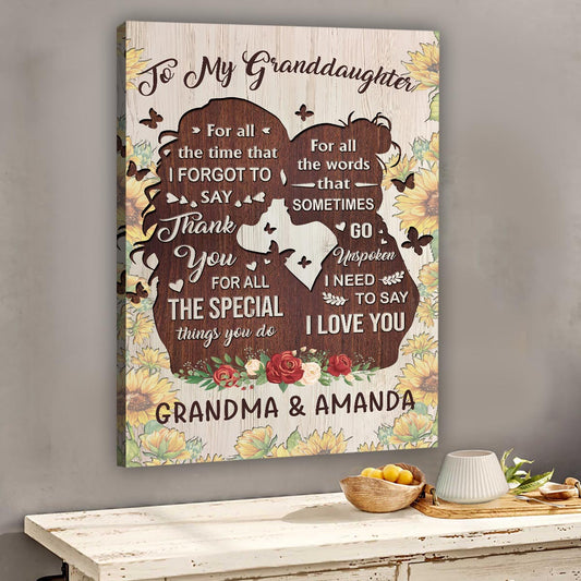 Tu es la plus gentille - Cadeau pour maman, grand-mère, fille, petite-fille, sœur, tante - Toile et affiche personnalisées