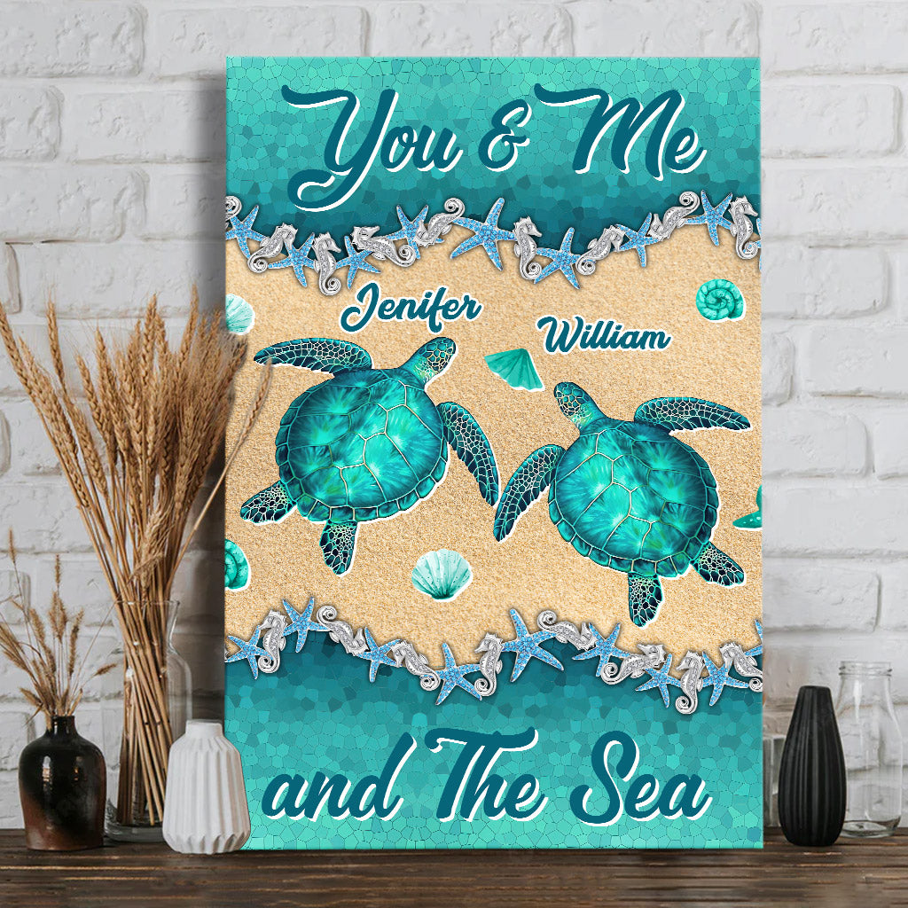 Salty Lil' Beach - Toile et affiche personnalisées avec tortue