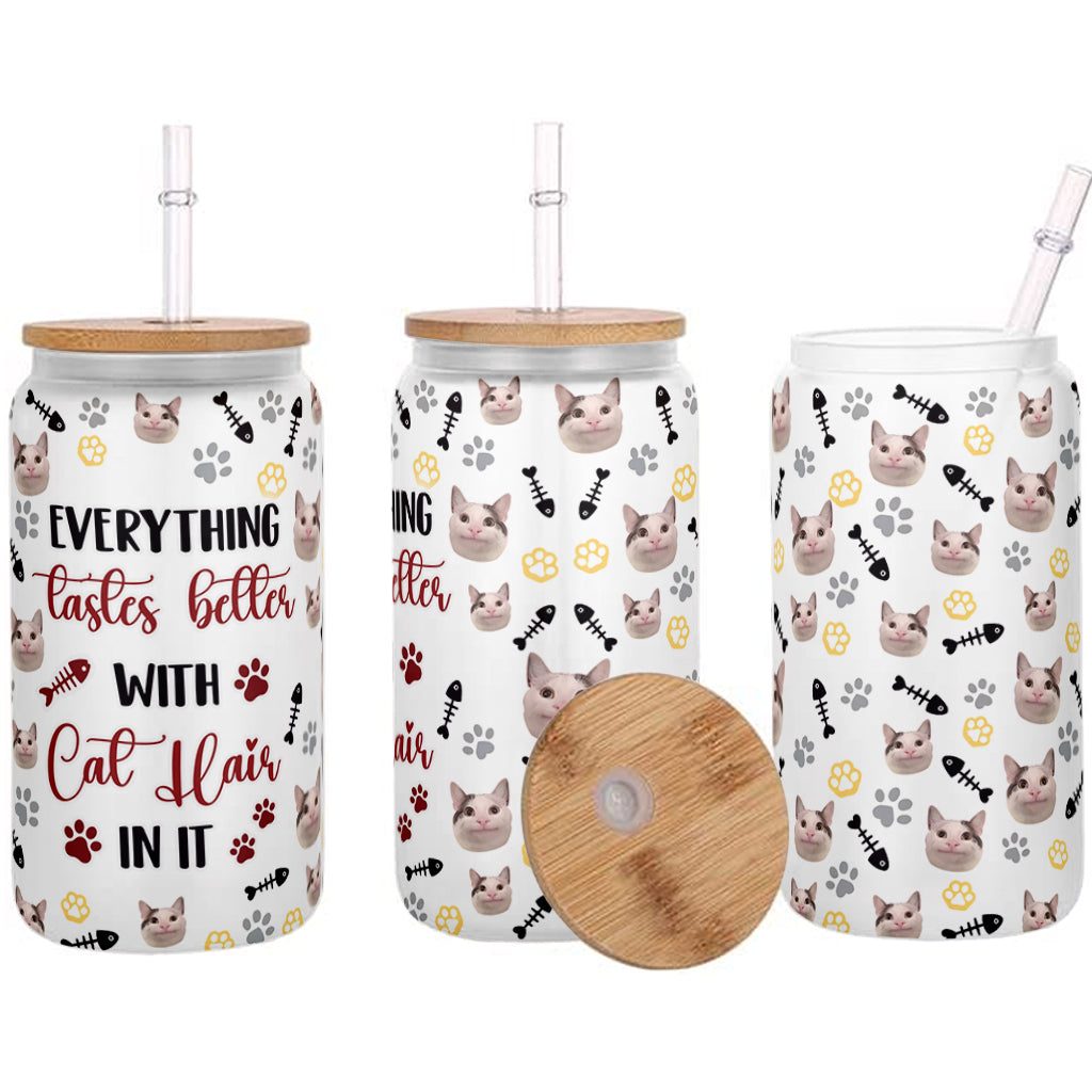 Tout a meilleur goût - Verre à chat personnalisé