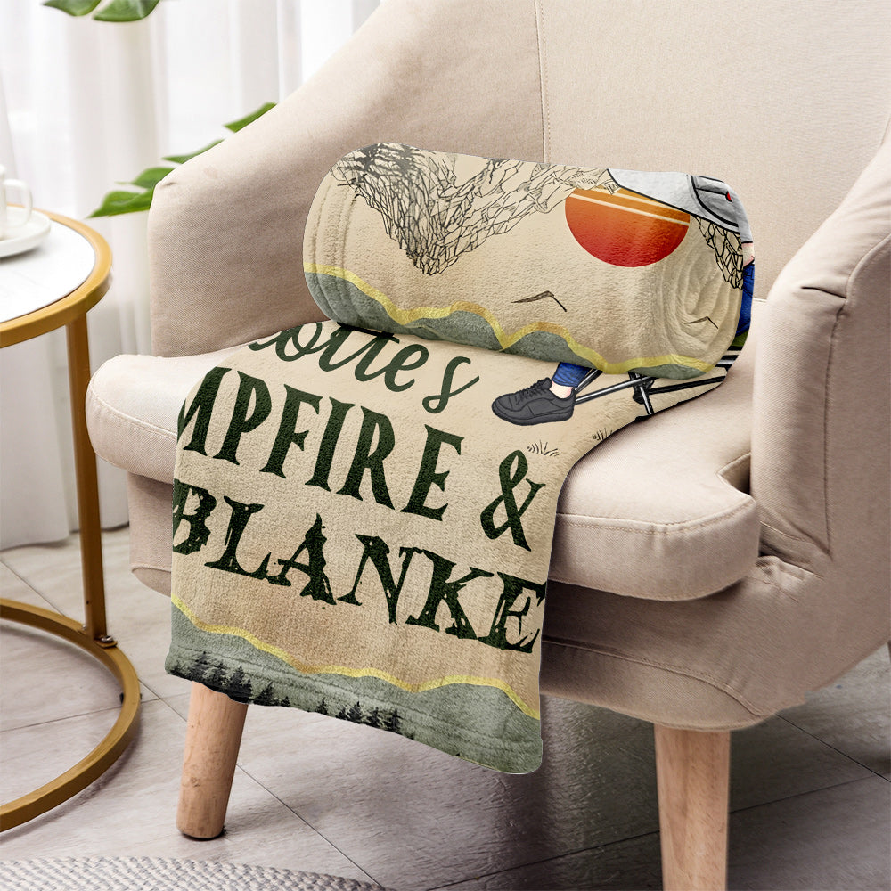 Couverture de camping personnalisée Campfire And Coffee