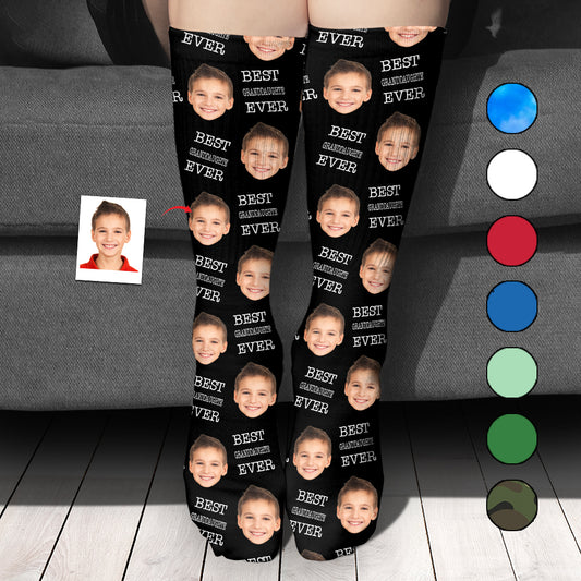 Face personnalisée - Chaussettes personnalisées pour petite-fille
