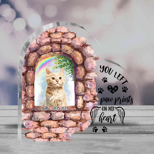 Plus à mes côtés - Plaque acrylique personnalisée pour chien, en forme de chien