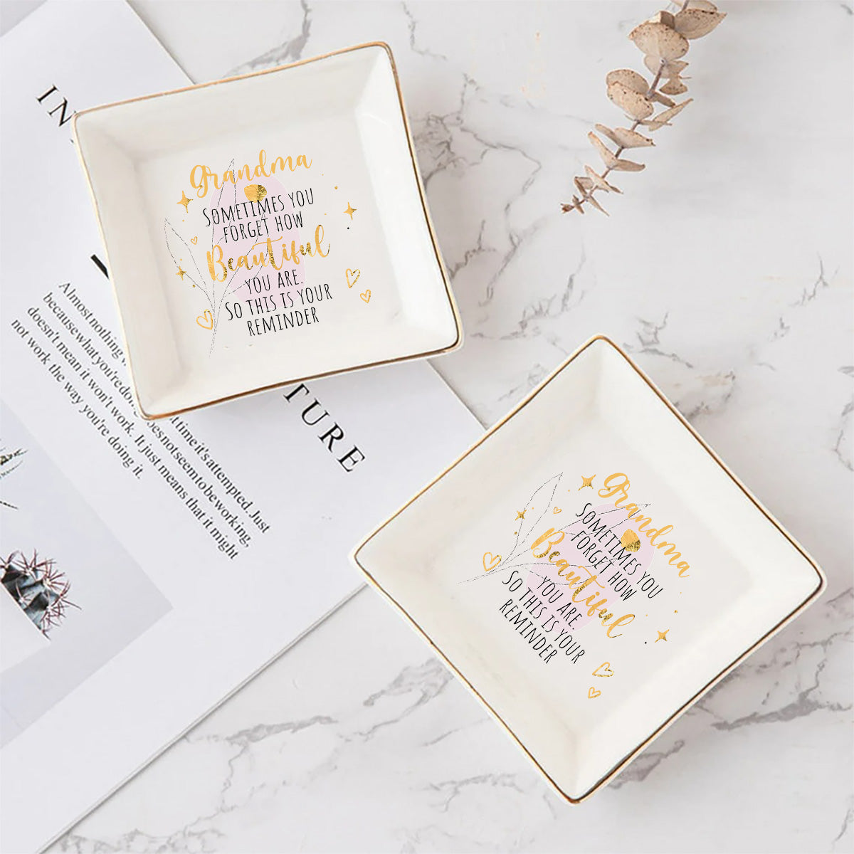 Petit rappel - Cadeau pour maman, grand-mère, fille, petite-fille, tante, épouse, petite amie, amie - Porte-bijoux personnalisé