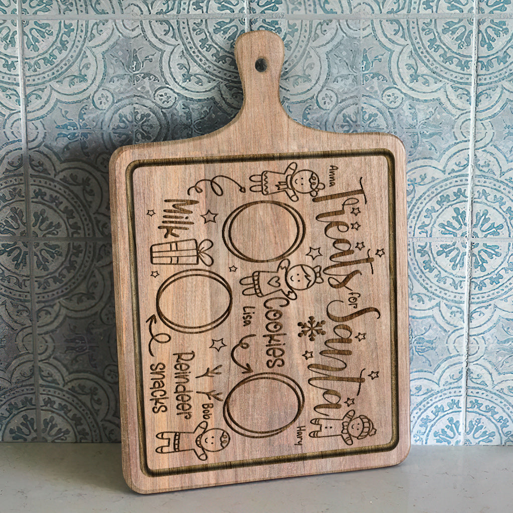Treats For Santa - Personalized Family Cutting Board