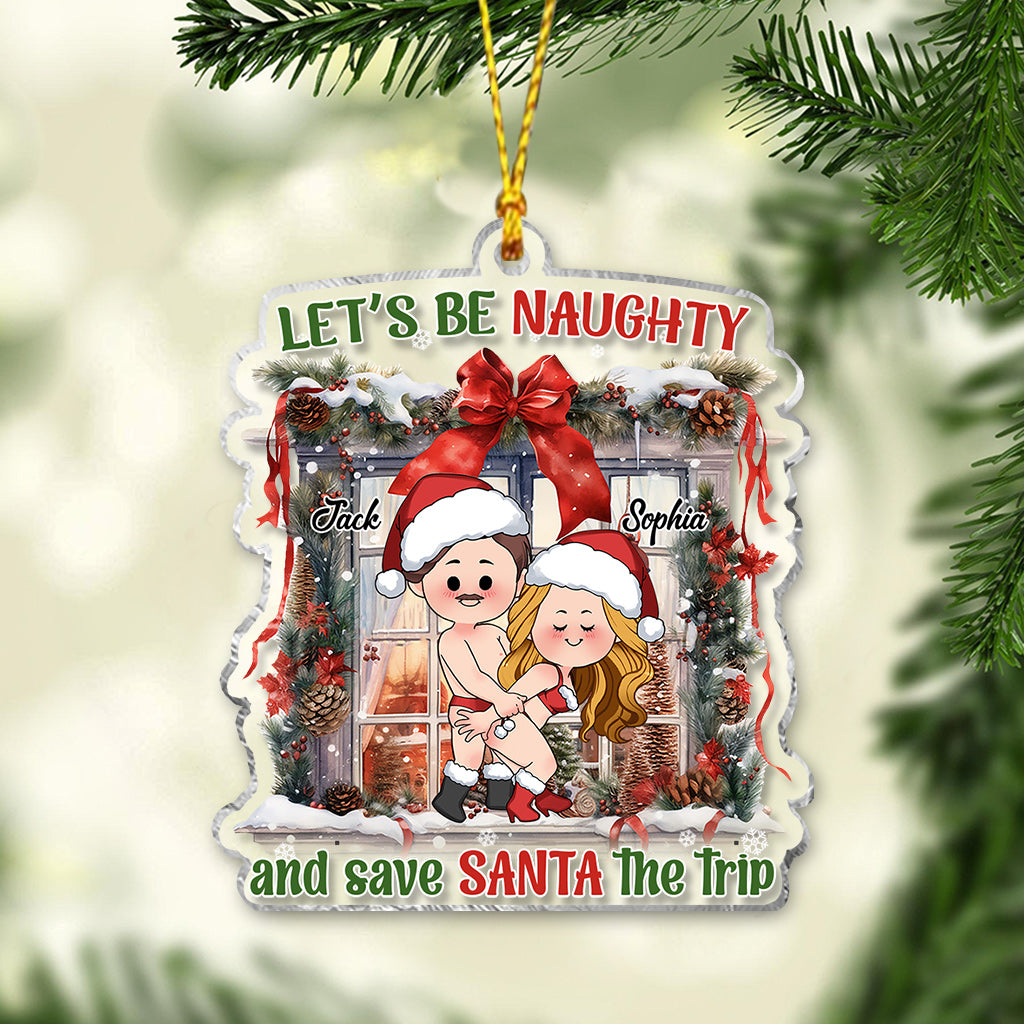 Soyons coquins - Ornement transparent personnalisé pour couple