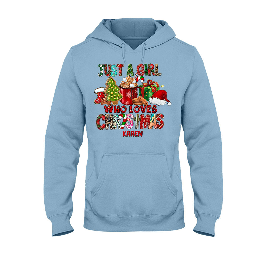 Juste une fille qui aime Noël - T-shirt et sweat à capuche de Noël personnalisés