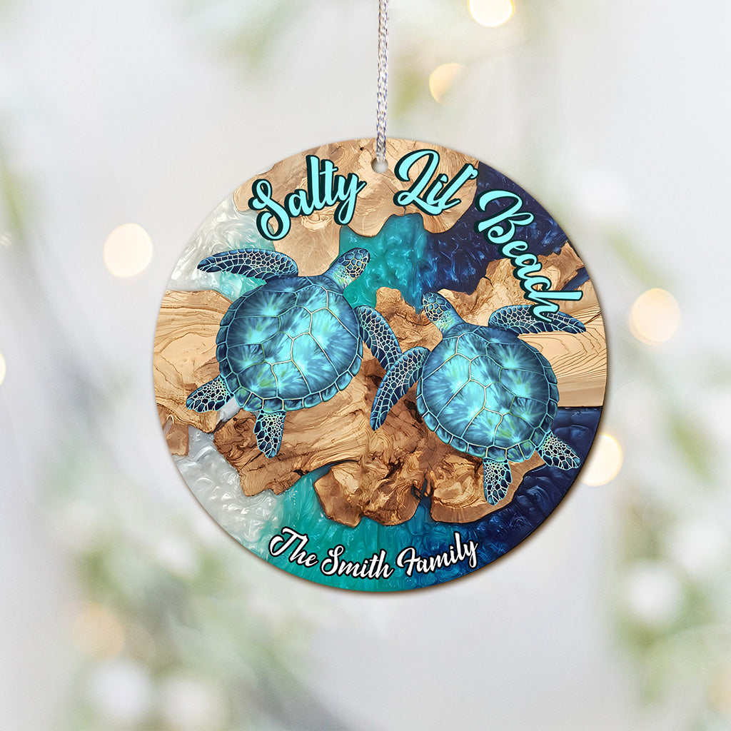 Salty Lil' Beach - Ornement tortue personnalisé