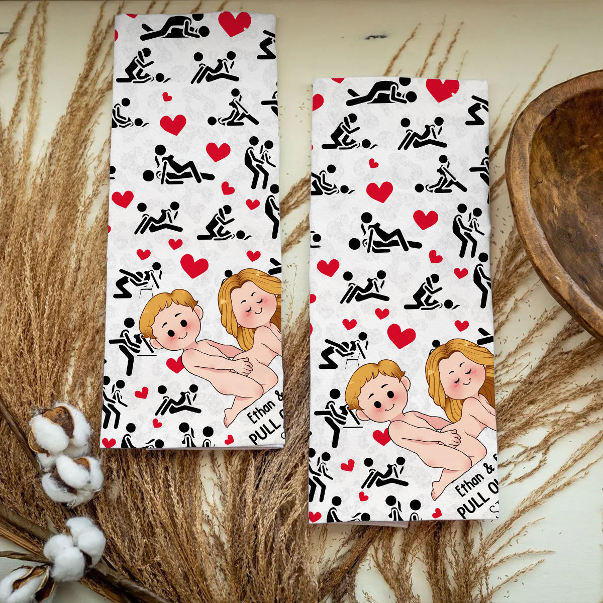 Jeu à retirer - Serviette de golf personnalisée pour couple