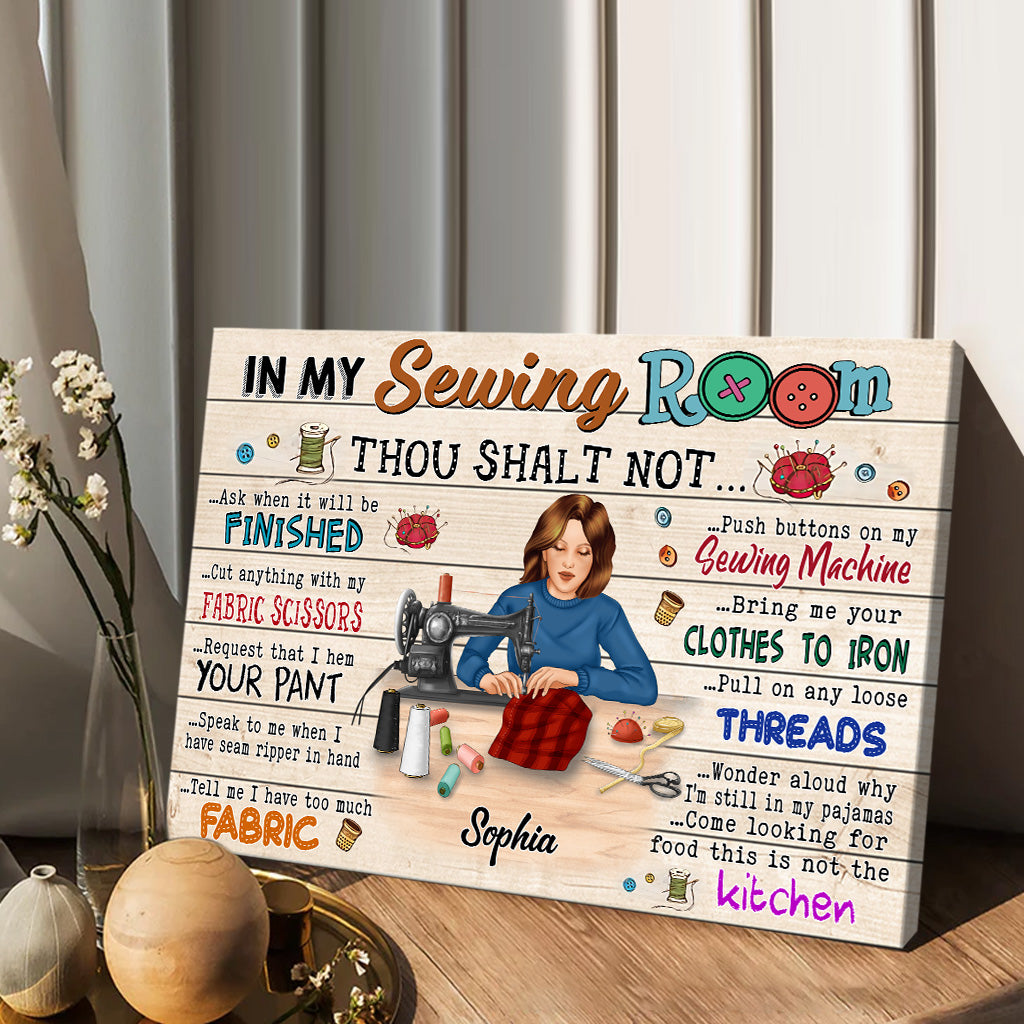 Mon atelier de couture - Toile et affiche de couture personnalisées