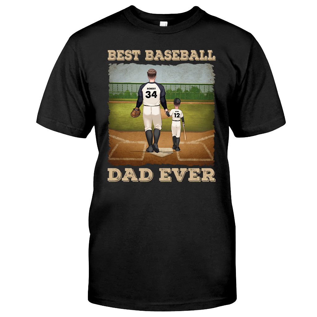 Meilleur papa de joueur de baseball au monde - T-shirt et sweat à capuche personnalisés