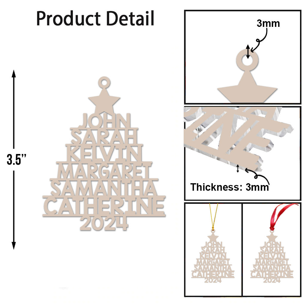 Sapin de Noël personnalisé avec nom - Ornement personnalisé