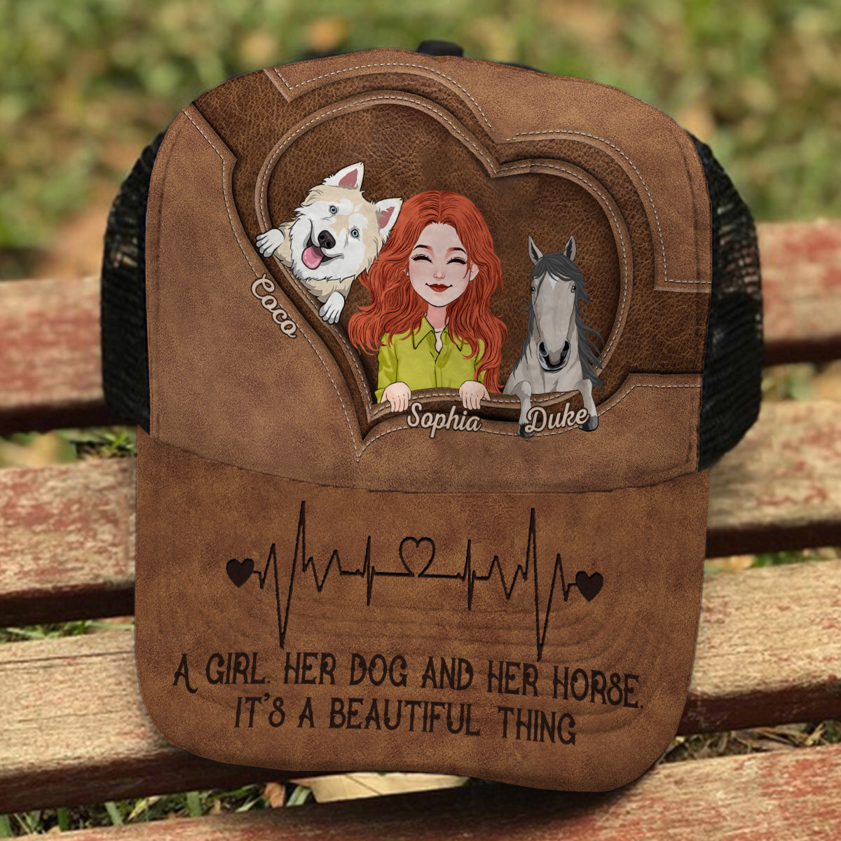 Quelle belle chose ! - Casquette de camionneur personnalisée avec motif cheval