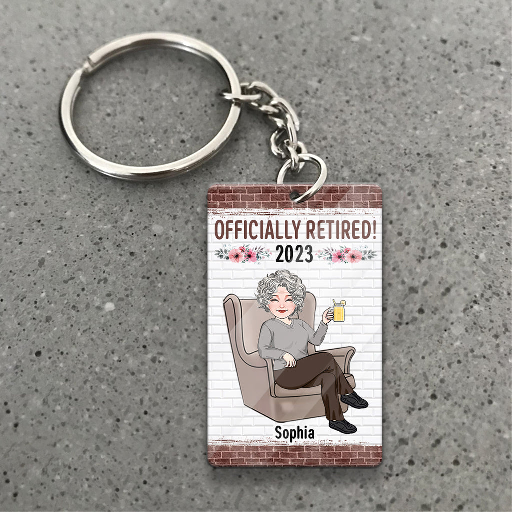 Détendez-vous et profitez du voyage - Porte-clés personnalisé pour retraités