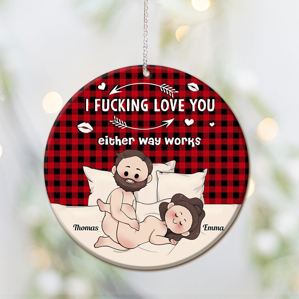 Je t'aime - Ornement personnalisé pour couple