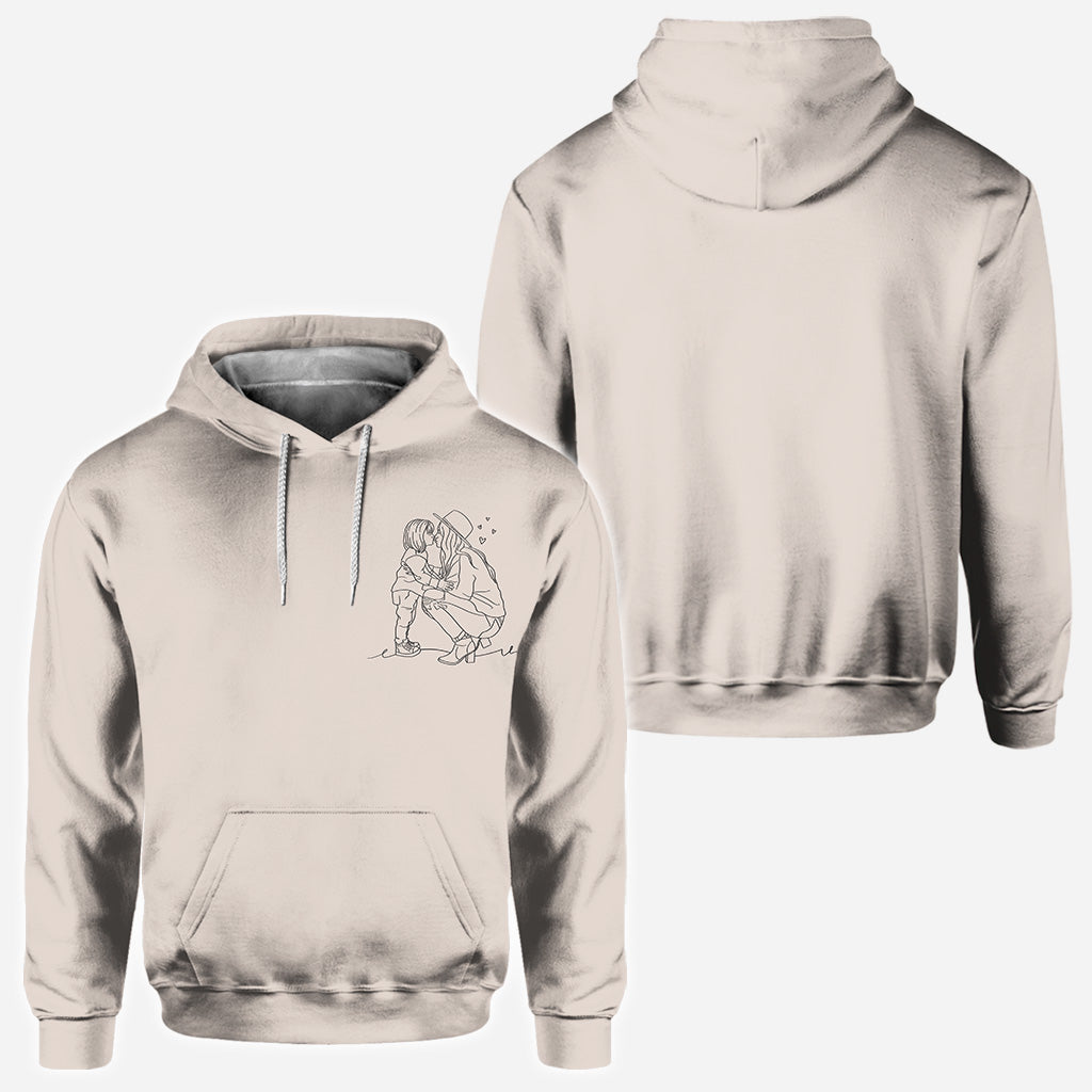 Line Drawing - Personalized Step Mom All Over Shirt