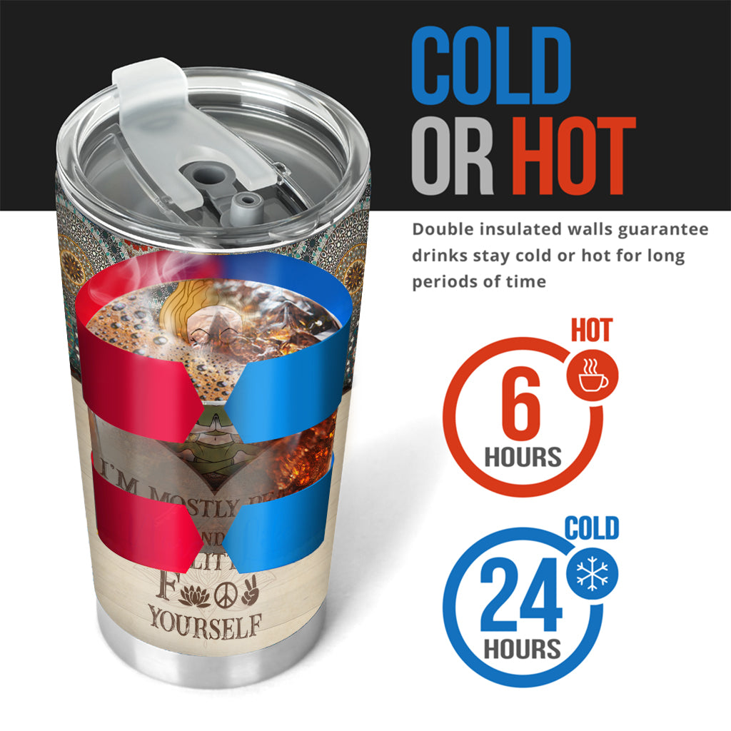 Je suis avant tout la paix - Gobelet de yoga personnalisé