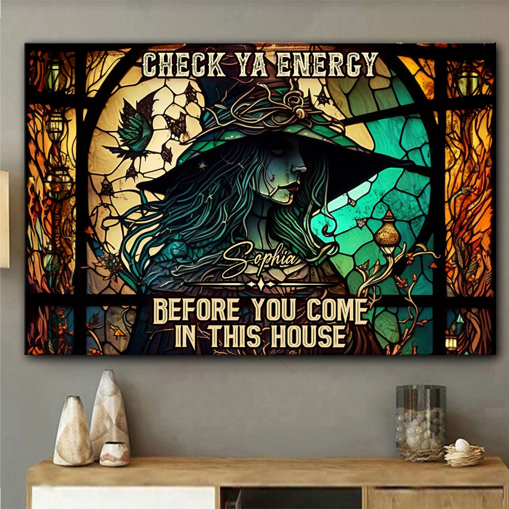 Check Ya Energy - Personalized Witch Canvas And Poster