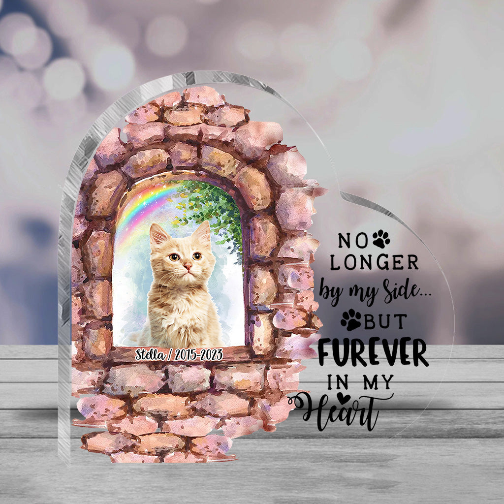 Plus à mes côtés - Plaque acrylique personnalisée pour chien, en forme de chien