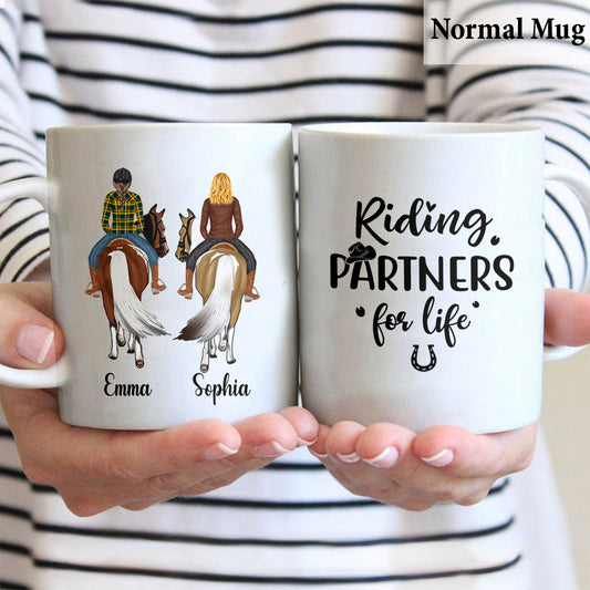 Partenaire d'équitation pour la vie - Mug personnalisé à motif cheval