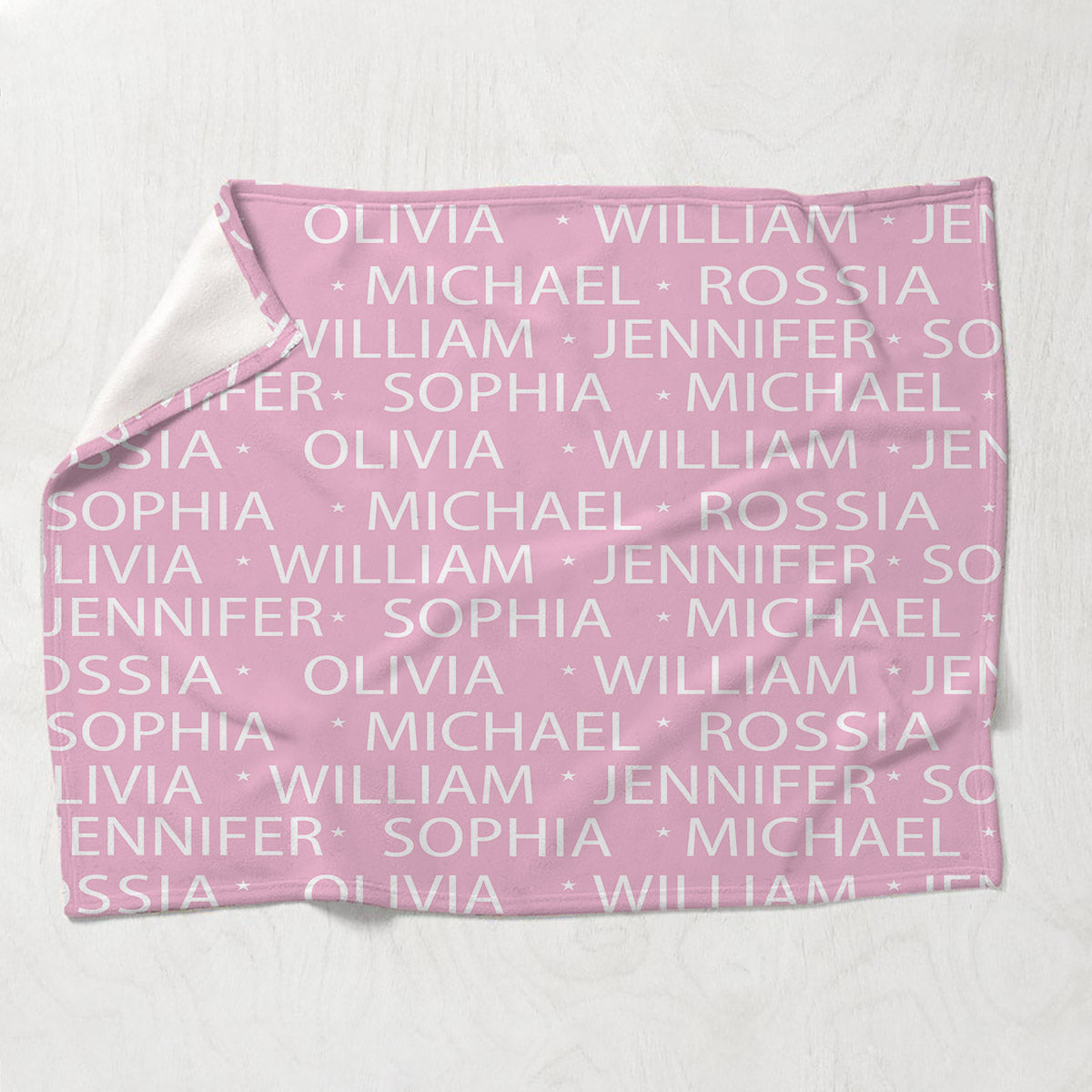 Couverture familiale personnalisée avec motif de nom