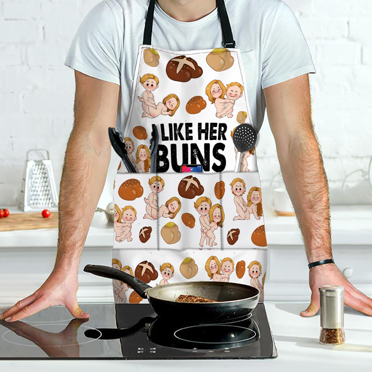 J'aime ses fesses, j'aime sa viande - Tablier personnalisé pour couple