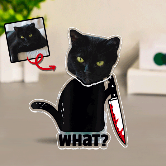 Quel chat noir cool ! - Cadeau chat noir pour amoureux des chats - Tête de chat personnalisée qui secoue