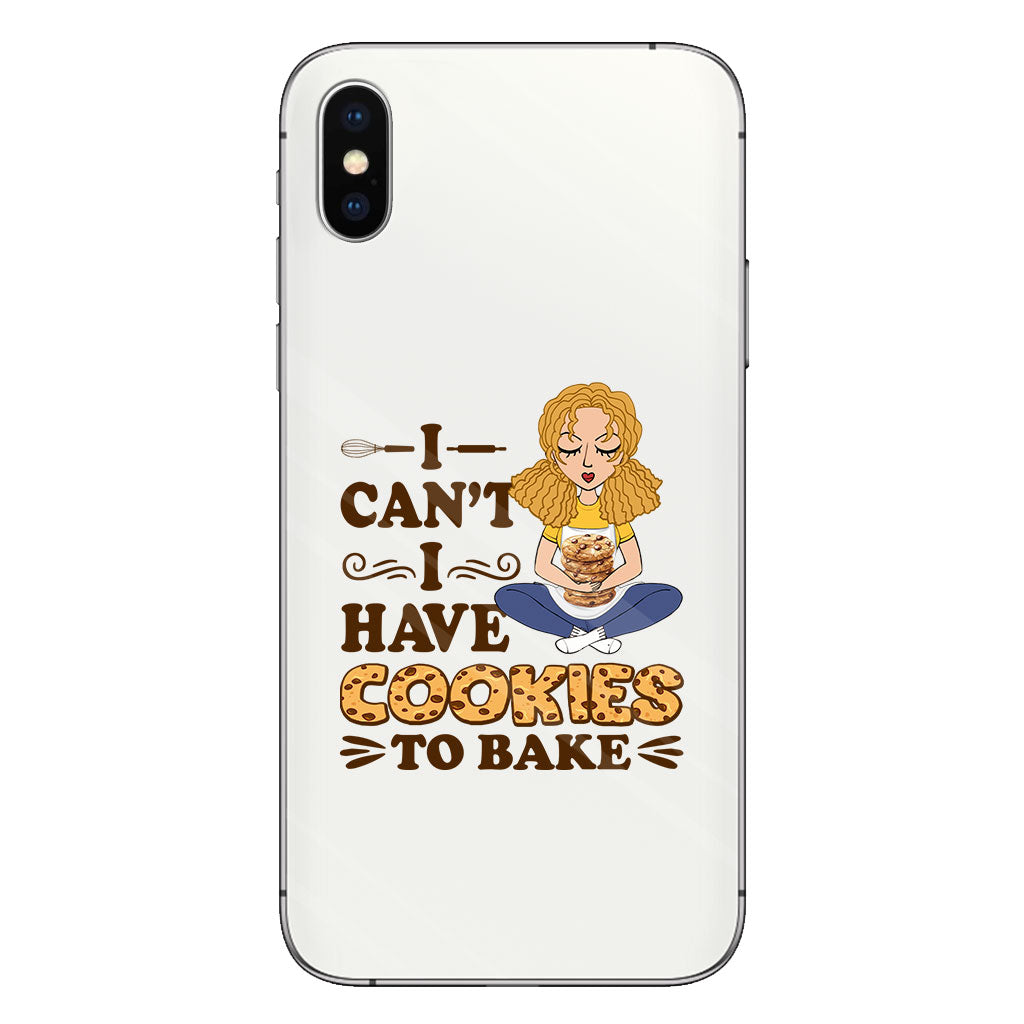 I Can't I Have Cookies To Bake - Personalized Baking Clear Phone Case