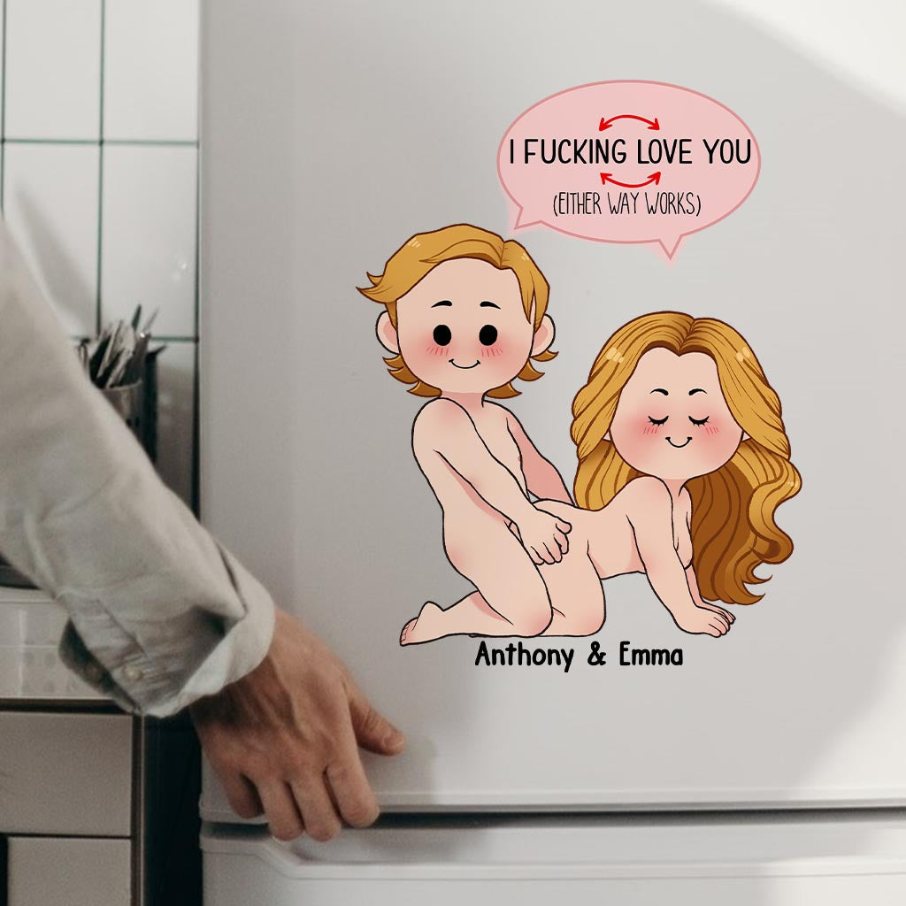 I Love You - Personalized Couple Decal Die Cut