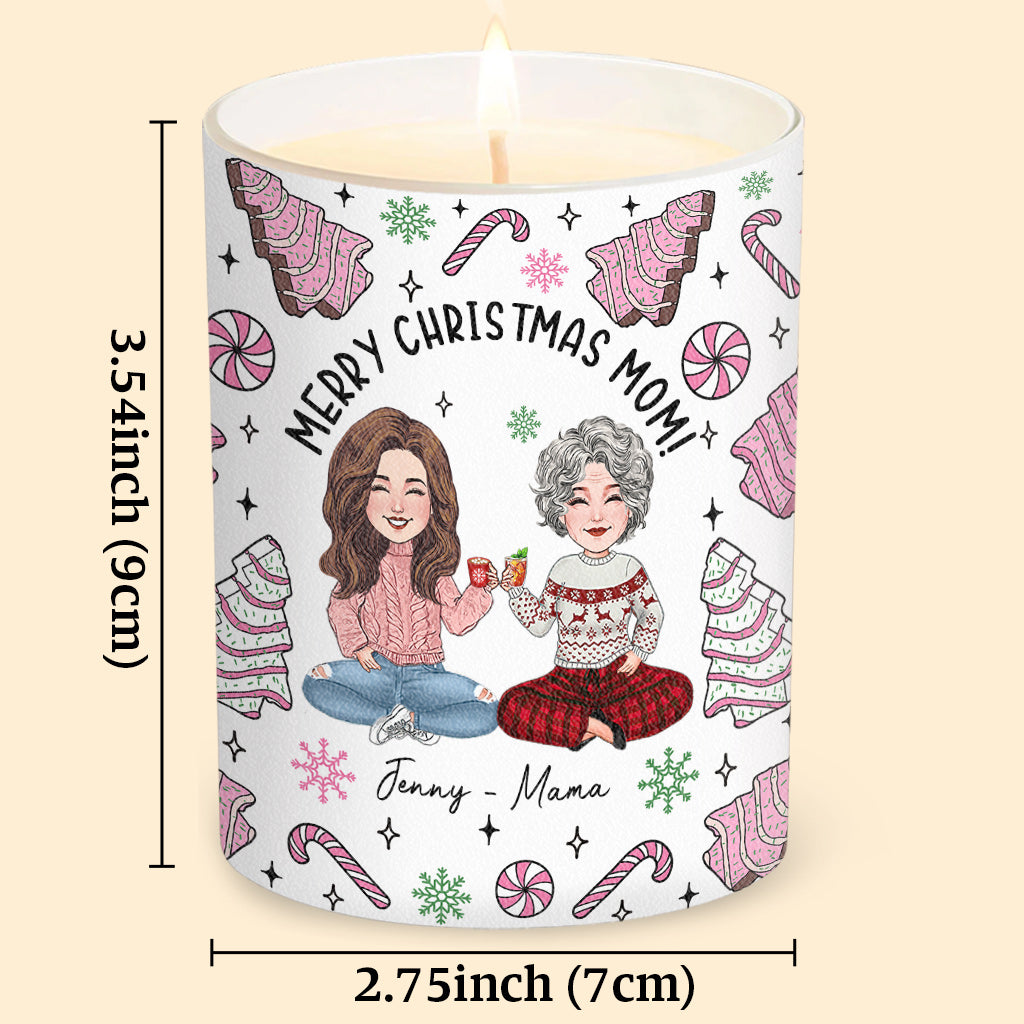 Au lieu de petits-enfants - Cadeau pour maman - Bougie personnalisée avec couvercle en bois