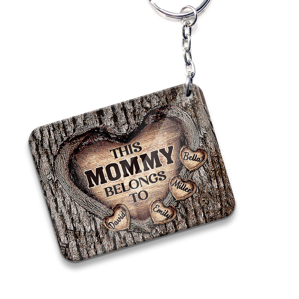 This Dad Belongs To - Gift for dad, grandma, grandpa, mom, uncle, aunt, brother, sister - Personalized Keychain