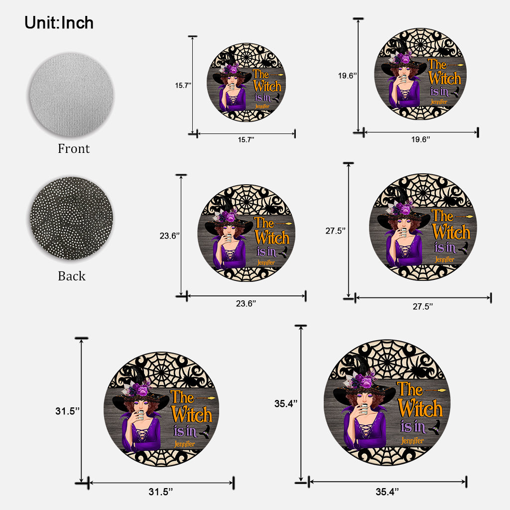 La sorcière est là ! - Paillasson personnalisé en forme de sorcière