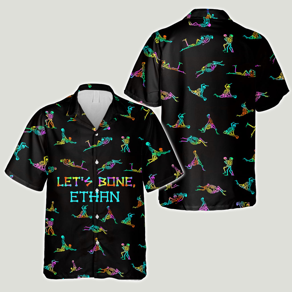 Let's Bone - Chemise hawaïenne personnalisée à tête de mort