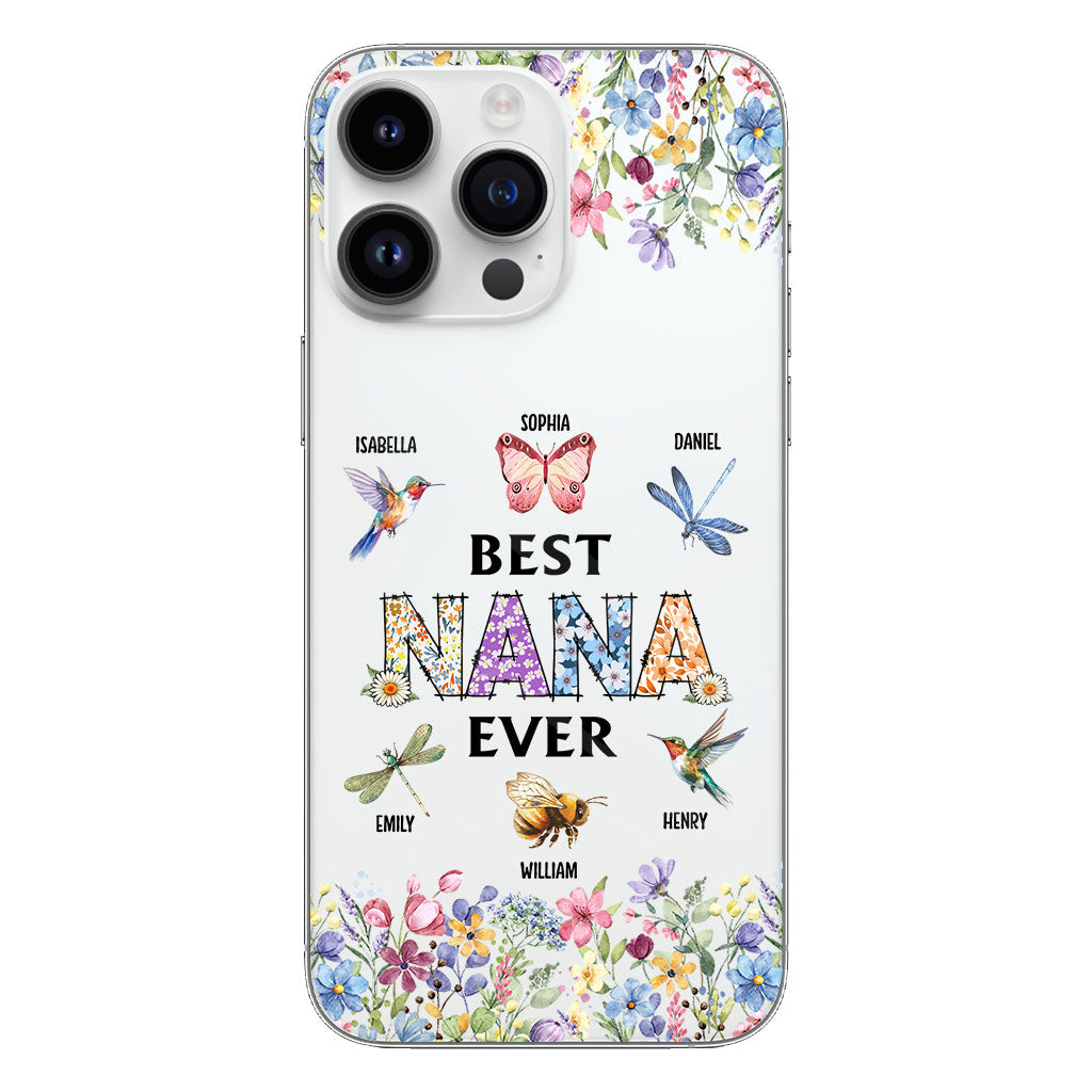 Best Mom Nana Ever - Personalized Grandma Clear Phone Case