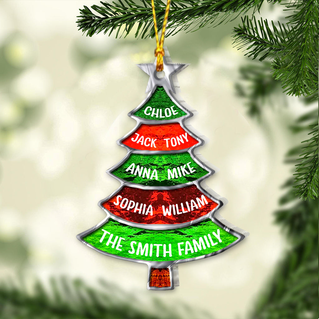 Family Christmas Tree - Personalized Family Ornament