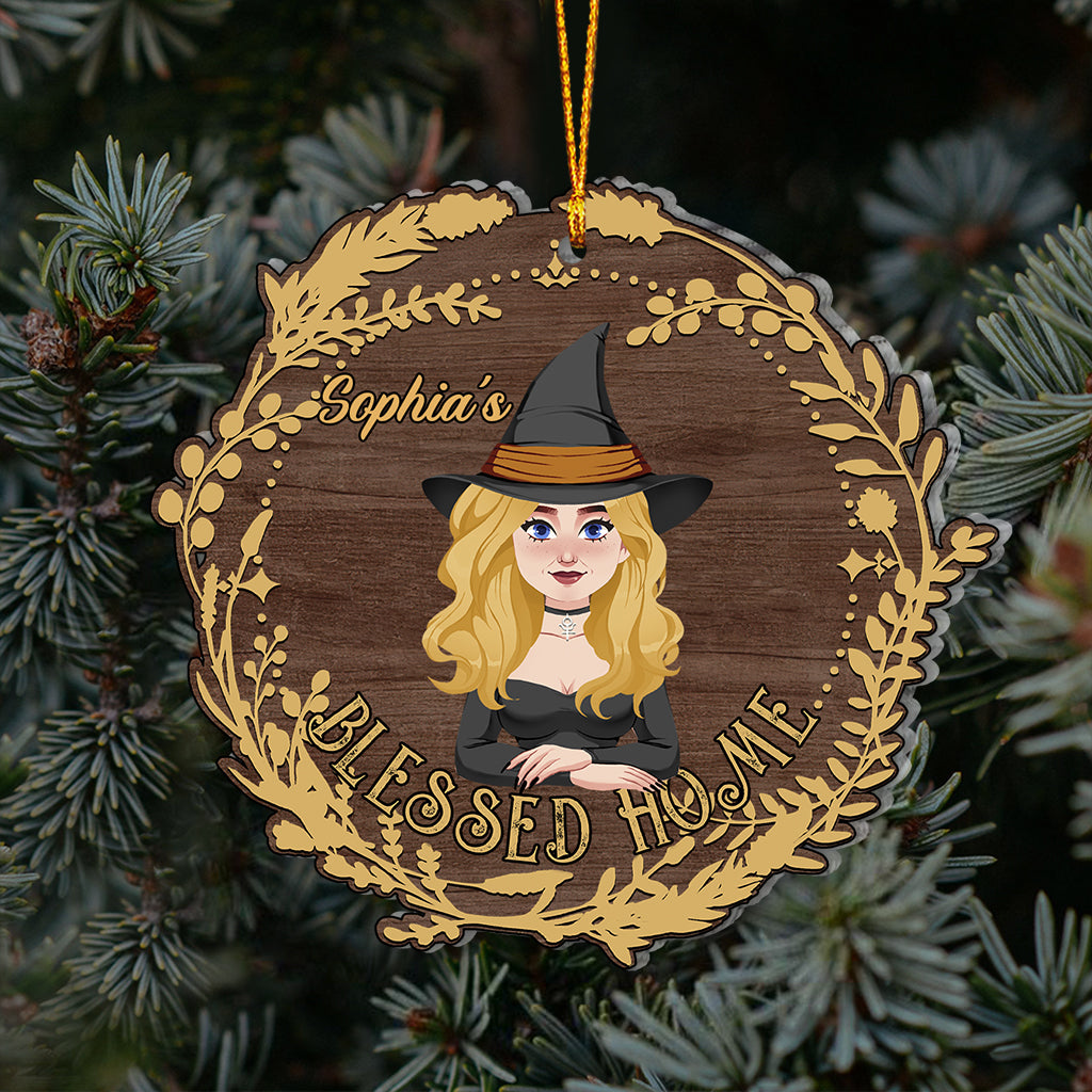 Blessed Home - Personalized Witch Ornament