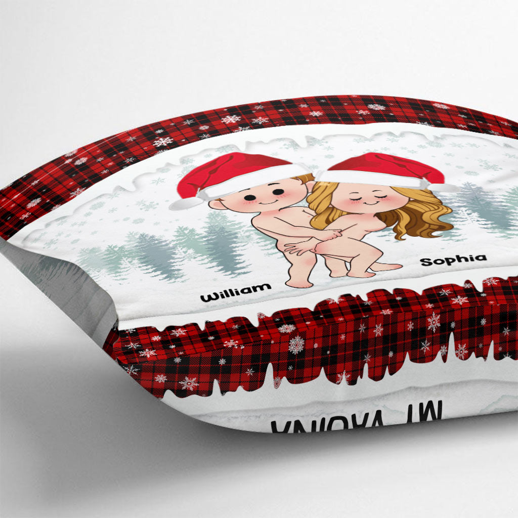Baby It's Cold Outside - Personalized Couple Throw Pillow