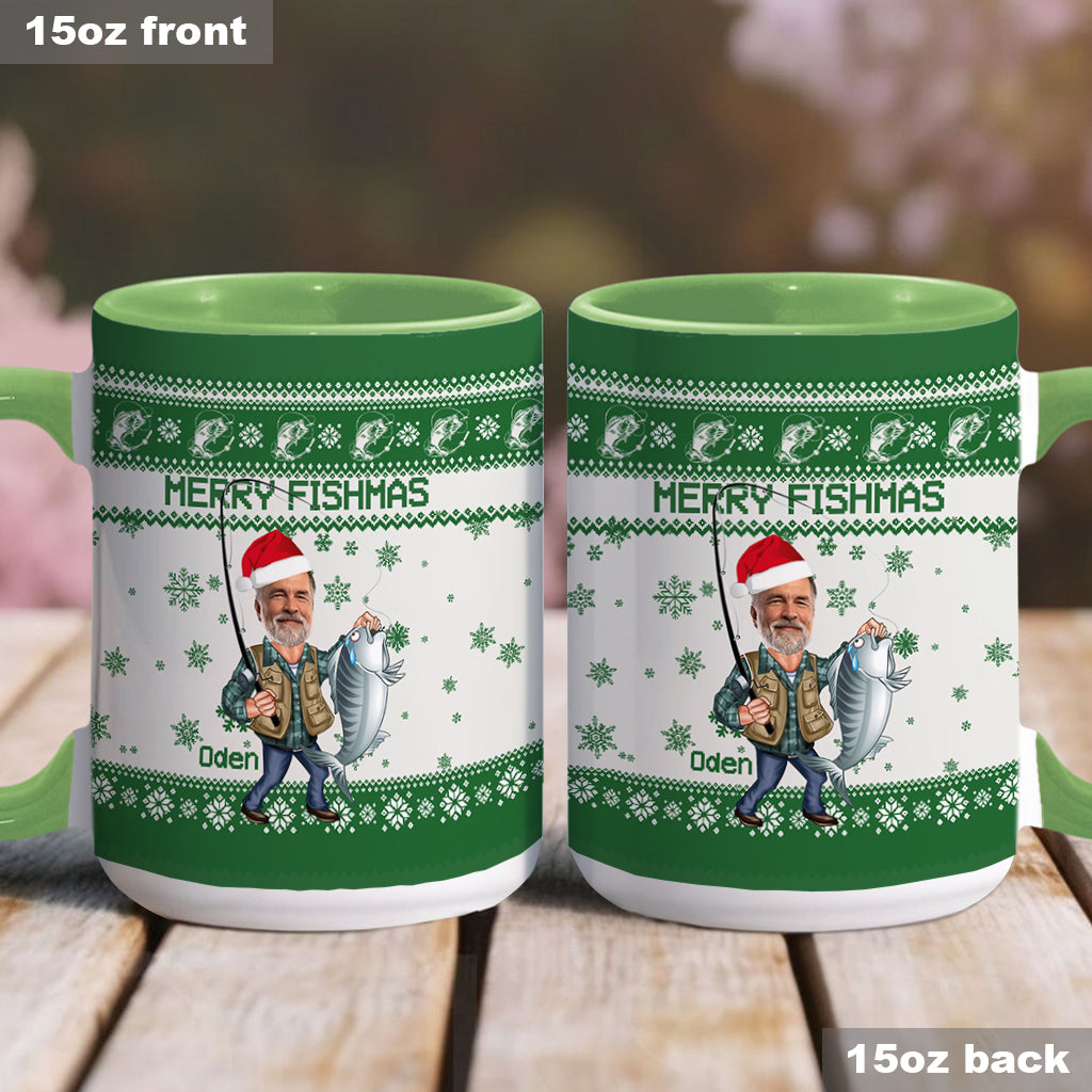Joyeux Noël des pêcheurs ! Mug personnalisé sur le thème de la pêche