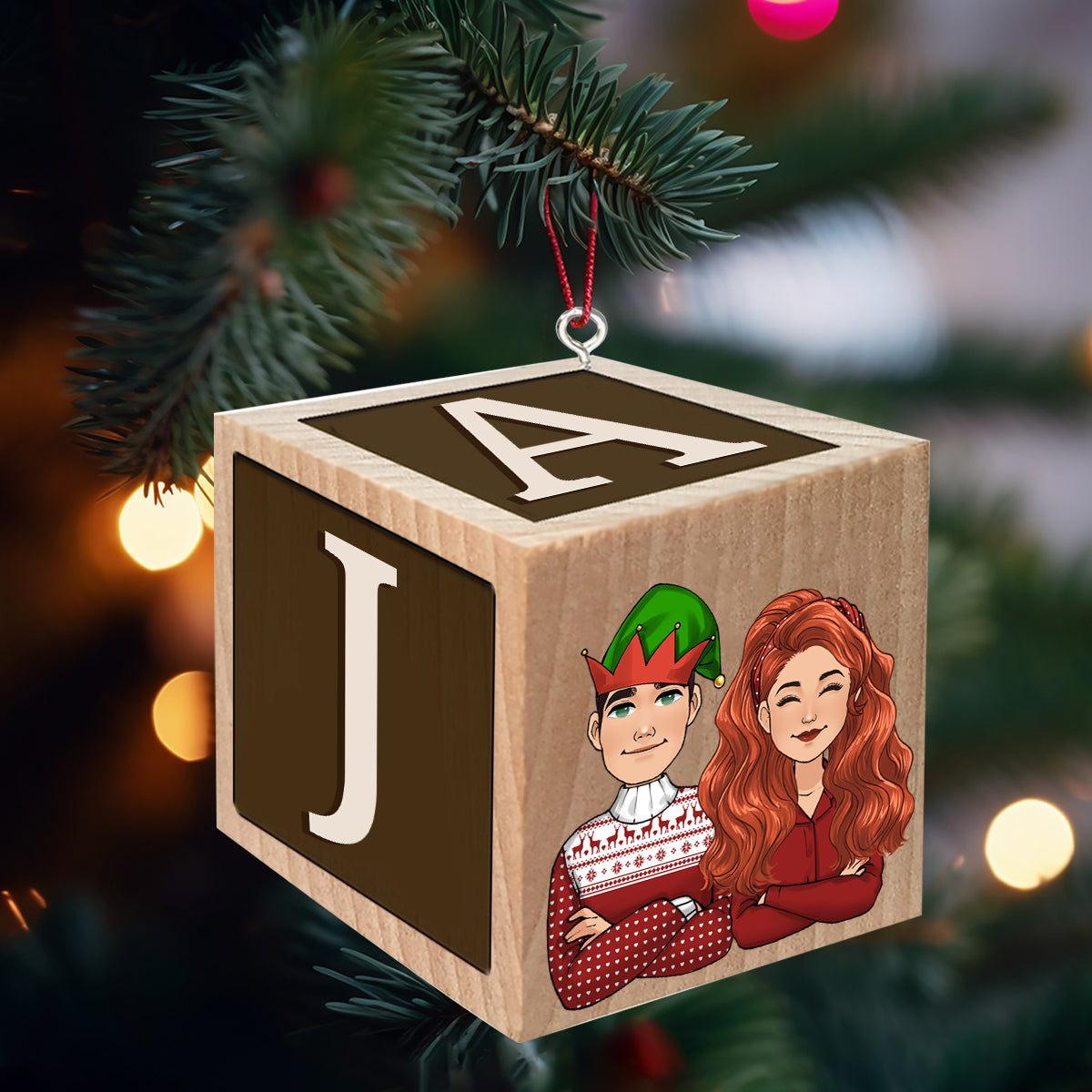 All I Want For Christmas Is You Block Ornament - gift for girlfriend, boyfriend, wife, husband - Personalized Block Ornament