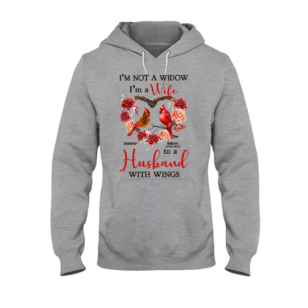 I'm A Wife To A Husband With Wings - Personalized Memorial T-shirt & Hoodie