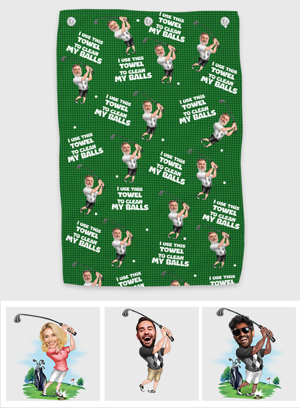 I Use This Towel To Clean My Balls - Golf gift for dad, husband, boyfriend, him - Personalized Golf Towel