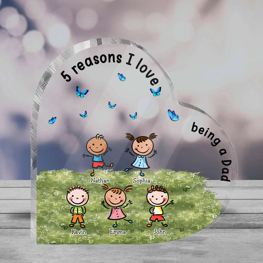 Love Being A Grandma - Gift for grandma, mom, aunt, grandpa - Personalized Custom Shaped Acrylic Plaque