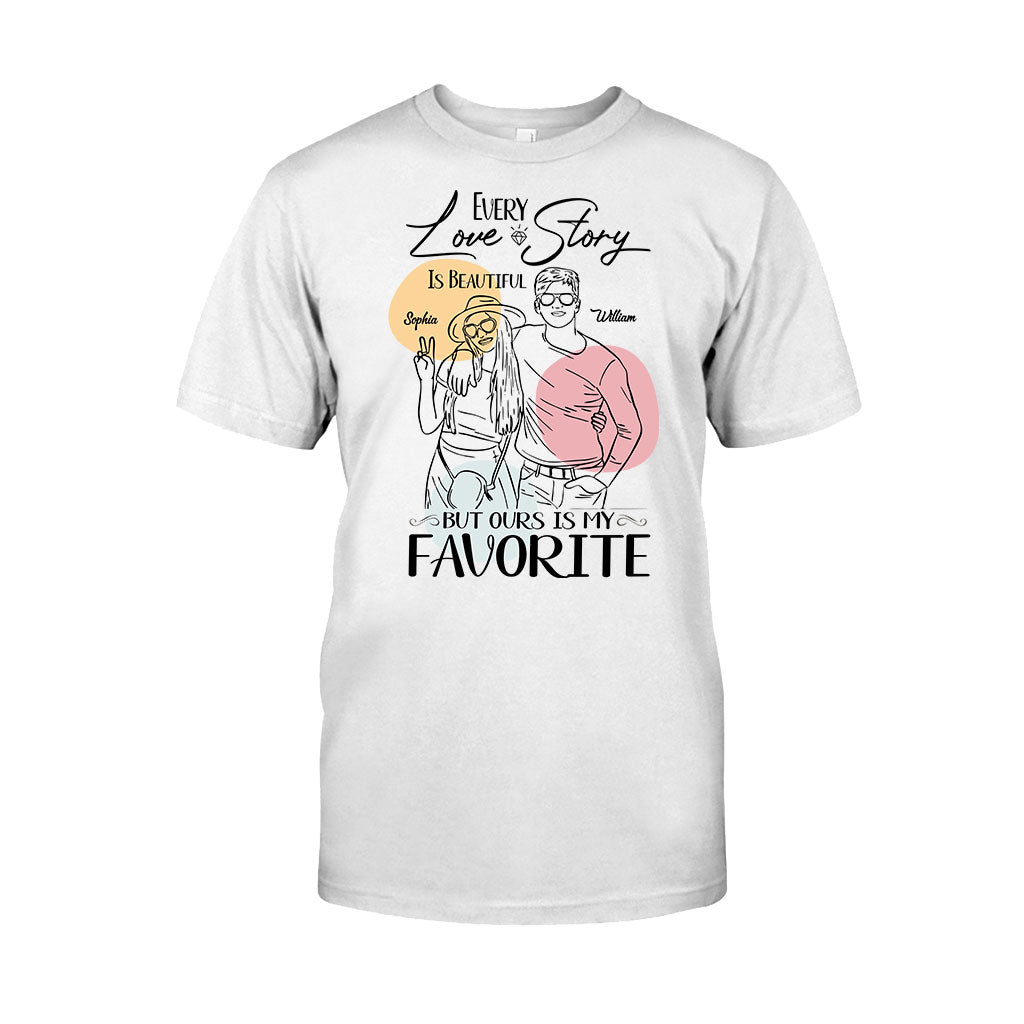 Every Love Story Is Beautiful - Personalized Couple T-shirt And Hoodie