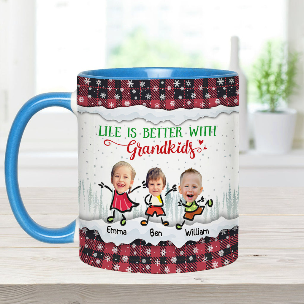 La vie est plus belle avec des petits-enfants - Mug personnalisé pour grand-mère