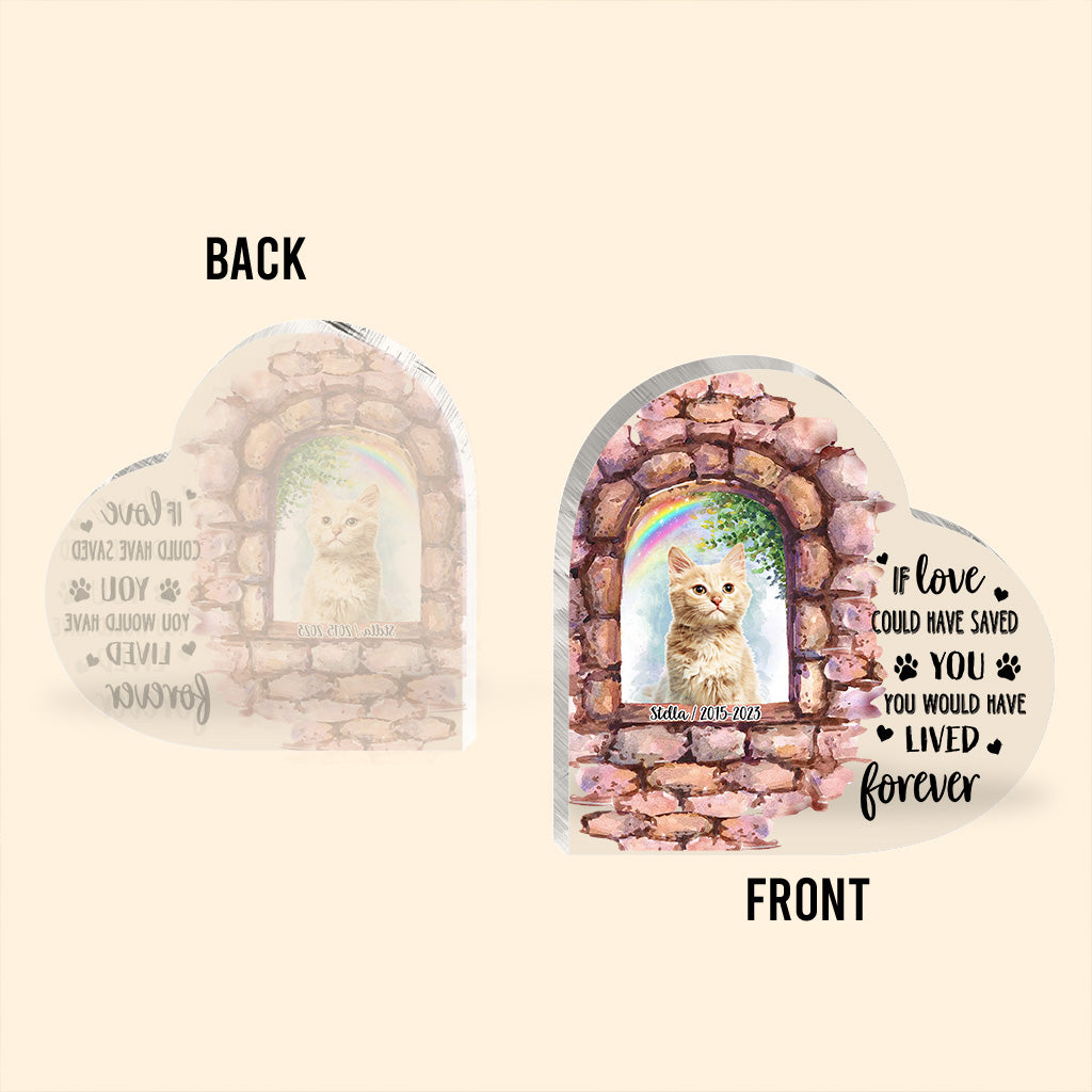 Plus à mes côtés - Plaque acrylique personnalisée pour chien, en forme de chien