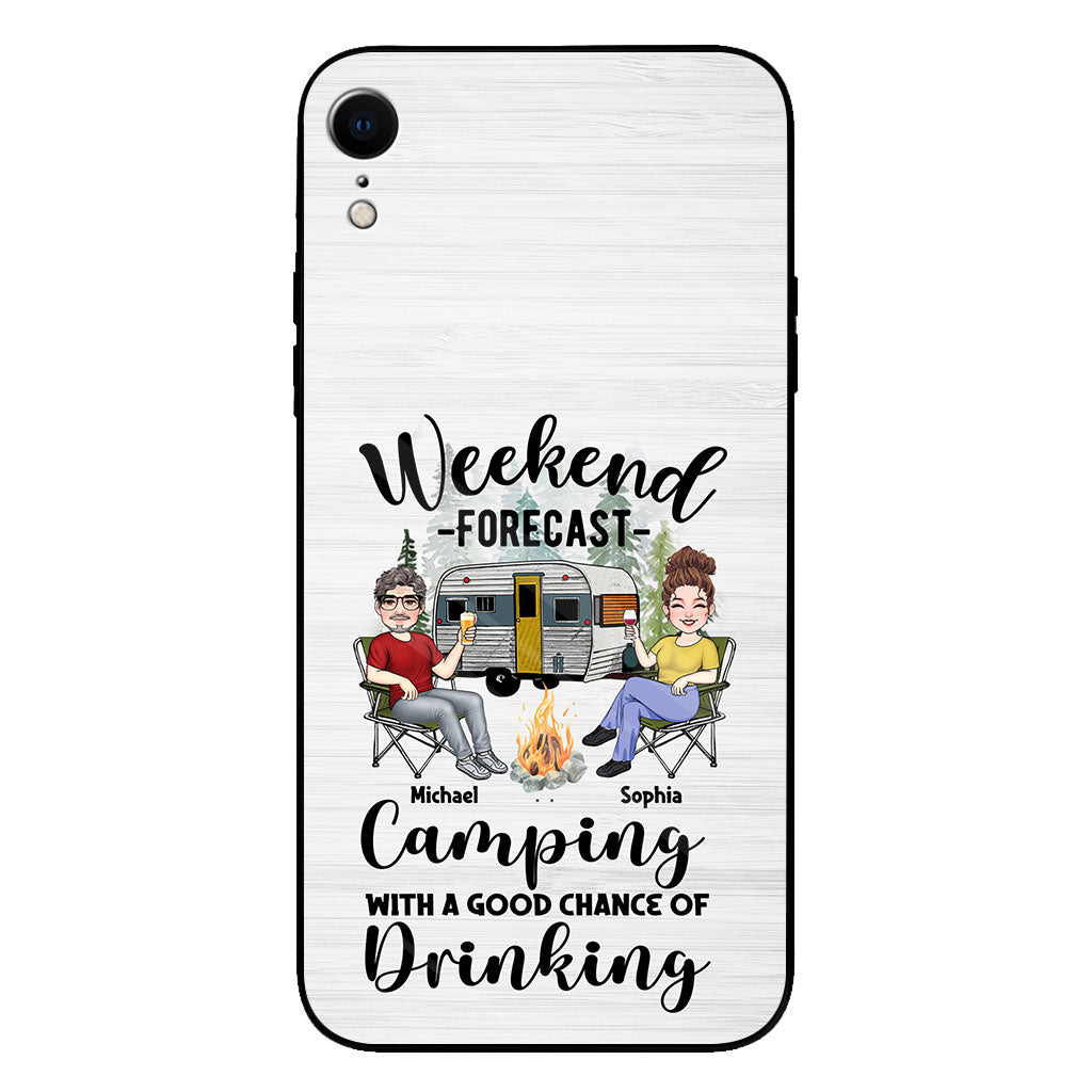 Prévisions du week-end - Étui de téléphone transparent personnalisé pour le camping