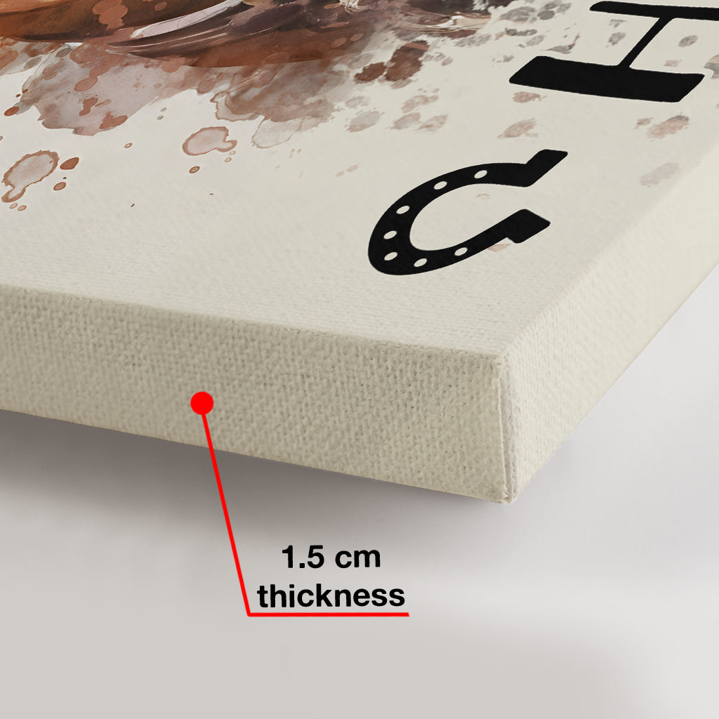 Une fille qui aime les chevaux - Toile et affiche personnalisées sur le thème des chevaux