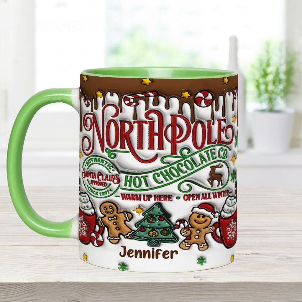 Chocolat chaud Northpole - Mug personnalisé avec décoration de Noël